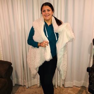 Super soft cozy wrap-vest